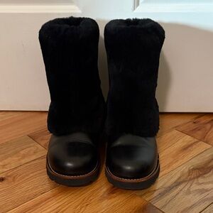 UGG Black Fur Winter Boots